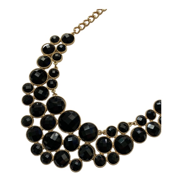 Fashion Gold Black Statement Necklace Set - Picture 14 of 15